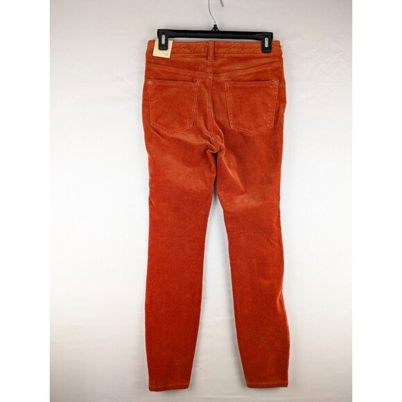 Anthropologie Pilcro Pants Womens 26 Orange High-Rise Skinny Button Fly Corduroy - Picture 8 of 13